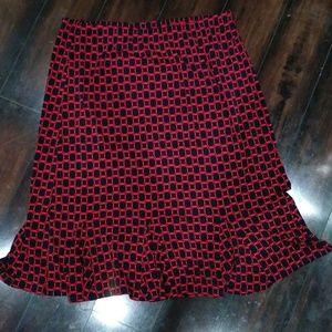 Susan Graver Black and Red Skirt